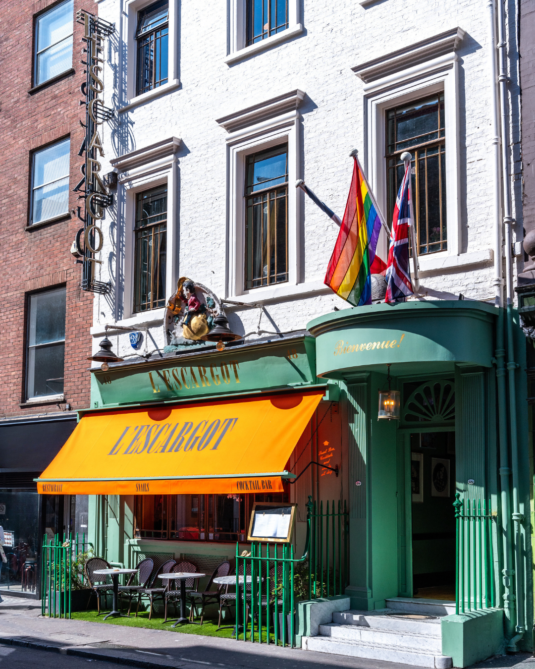 Feature image The outside of L'Escargot restaurant